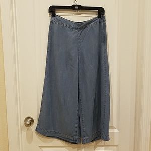 Denim culotte pants